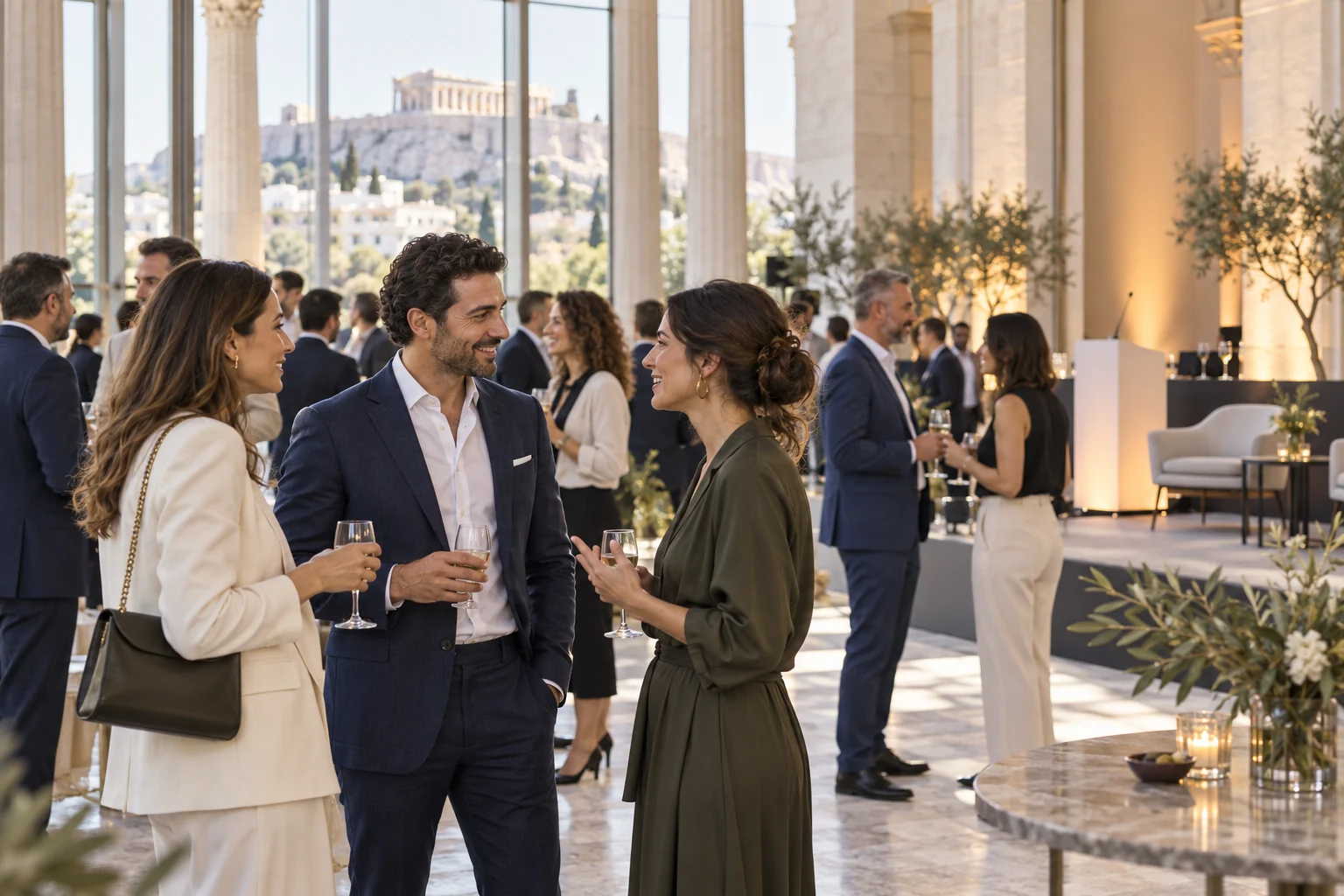 Επαγγελματική εκδήλωση σε φωτεινό χώρο